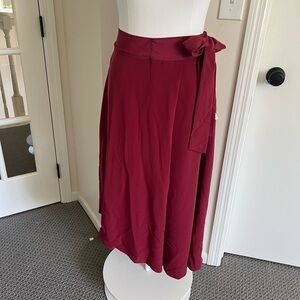 Asymmetrical Prologue Midi Wrap Skirt